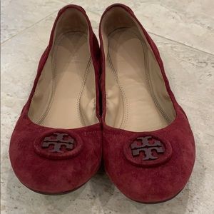 Tory Burch Allie Ballet Flats - Burgundy